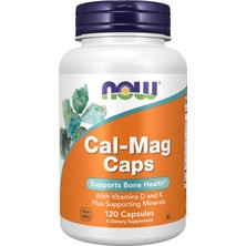 Now Cal-Mag With Zinc Copper Manganese Calcium Magnesium D And K Vitamin D3 K2 120 Caps