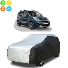 AUTOES Fiat Fiorino 2023 Uyumlu Branda Araba Brandası Oto Branda Gri-Siyah