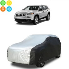 AUTOES Jeep Cherokee Td Limited 2015 Uyumlu Branda Araba Brandası Oto Branda Gri-Siyah