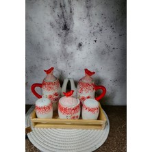 Feyza Design Modern Yağlık, Sirkelik, Tuzluk ve Biberlik Seti Şık Tasarım