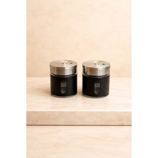 Feyza Design 2 Adet 5 cm Paslanmaz Çelik Tuzluk ve Baharatlık Seti