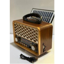SARVONA Everton RT-735 Solar Enerjili Nostajık Radyo Bluetooth Usb-Fm-Radyo
