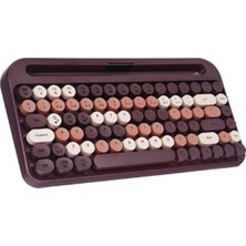 SARVONA Everest Kb-99 Mocha 2.4g+Bt1+Bt2 Çoklu Cihaz Bağlantılı Q Kablosuz Klavye