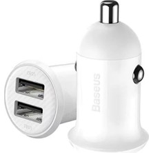SARVONA Baseus Ccallp-02 Grain Pro Araç Içi Şarj Cihazı Beyaz