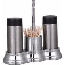 Feyza Design Pratik ve Şık Paslanmaz Çelik Tuzluk, Ev ve Ofis Kullanımı Için Ideal