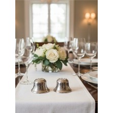 Feyza Design Bakır Tuzluk Takımı, Nikel Renk, Modern ve Dayanıklı Tasarım