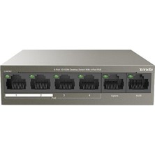 SARVONA Tenda TEF1106P 6 Port 4 Port Poe+ 10-100 + 2 Port Uplink Switch Çelik Kasa Rack Mount