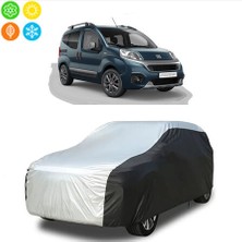 AUTOES Fiat Fiorino Combi 2022 Uyumlu Branda Araba Brandası Oto Branda Gri-Siyah