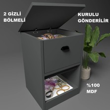 Enfa Store Iki Gizli Bölmeli Mdf Komodin,kurulu Gönderilir,montaja Gerek Yok