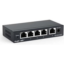 SARVONA Ruijie-Reyee RG-ES105D 5-Port 10-100 Mbps Switch Metal Kasa