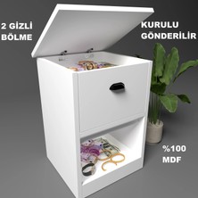 Enfa Store Iki Gizli Bölmeli Mdf Komodin,kurulu Gönderilir,montaja Gerek Yok