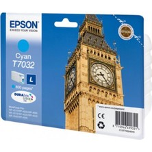 SARVONA Epson T7032 Cyan Mavi 800 Sayfa Mürekkep Kartuş T70324010
