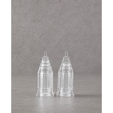 Feyza Design Şeffaf Cam Tuz ve Biberlik Takımı, Şık ve Kullanışlı Tasarım