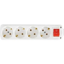 SARVONA Almera 4lü Anahtarlı Topraklı Klemensli Priz (9140200)