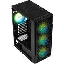 SARVONA Bitfenix Proton 4-120MM Frgb Fan 600W 80 Plus Siyah 1-Usb3.0 2-Usb2.0 Tempered Glass Oyuncu Kasası