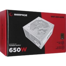 SARVONA Rampage RMP-600-80P 600W 80PLUS Bronze 12CM Fan Aktif Pfc Beyaz Power Supply