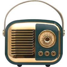 SARVONA Mikado MD-24BT Echoes 3W 800MAH Yeşil Usb+Tf Kart+Bluetooth Destekli Klasik Retro Müzik Kutusu