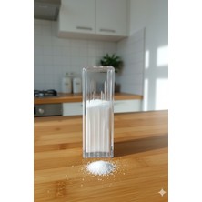 Feyza Design Akrilik Tuzluk ve Biberlik Seti, Şeffaf Dikdörtgen, 10 cm