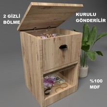 Enfa Store Iki Gizli Bölmeli Mdf Komodin,kurulu Gönderilir,montaja Gerek Yok