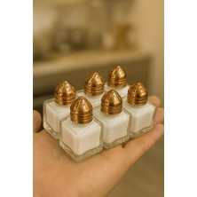 Feyza Design 6'lı Mini Cam Kare Baharatlık Set, 20 Ml, Şık ve Kullanışlı Tasarım