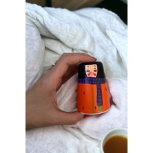 Feyza Design El Yapımı Turuncu Seramik Tuzluk - Tekli, Sanatsal ve Özgün Tasarım