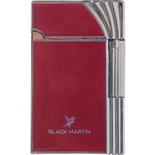 Black Martin Soft Flame Çakmak Bordo-Gümüş BM445