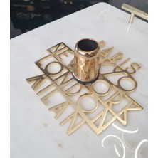 Feyza Design Şık Gold Kürdanlık, Zarif ve Kullanışlı Tasarım, Pratik ve Şık Mutfak Aksesuarı