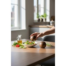 Feyza Design Akasya Tuzluk ve Baharatlık Seti, Doğal Şık Sofra Aksesuarı, Bpa Free