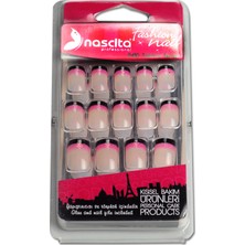Nascita 24'lü Şefaf -Simli Pembe-Siyah Tırnak -092