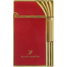 Black Martin Soft Flame Çakmak Bordo-Gold BM444