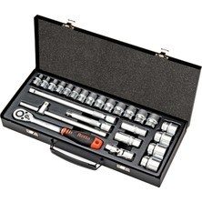 Retta 1/2" Lokma Takımı 6 Köşe Standart 25 Parça RLT2502