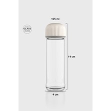 Feyza Design Şık Bej Kapaklı 105 ml Cam Tuzluk, Pratik ve Elegant Tasarım