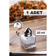 Feyza Design Mini Cam Baharatlık Seti, Paslanmaz Çelik Kapaklı, Şık ve Pratik Tasarım