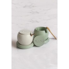 Feyza Design Modern Bonny Beton Tuzluk ve Biberlik Takımıyla Şık Sofralar