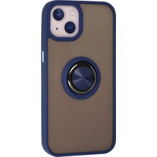 Epilons Iphone 13 Kılıf Montreal Yüzüklü Silikon Kapak - Lacivert