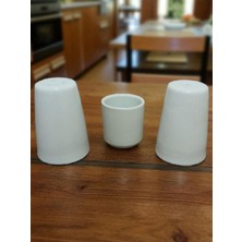 Feyza Design Şık 3’lü Porselen Tuzluk ve Biberlik Takımı, Modern ve Kullanışlı Set