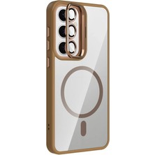 Epilons Galaxy S25 Remim Lensli Magsafe Standlı Kapak - Kahverengi