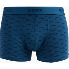 Boss Gri - Mavi - Siyah Erkek Boxer Trunk 3p 2 Design G