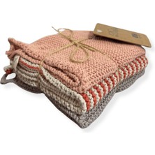 Dalisa Dorati Pamuk El Bezi 2 Li Örme Çeyizlik El Bezi 25X25 cm