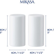 Feyza Design Şık Porselen Tuzluk Biberlik Seti, 8cm, Ev ve Mutfak Için Ideal