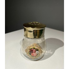 Feyza Design Şık Gold Başlıklı Tuzluk, Zarif ve Kullanışlı Mutfak Aksesuarı