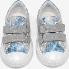Tonny Black Çocuk Unisex Gümüş Çoçuk Sim Detaylı Cırtlı Rahat Kalıp Sneaker
