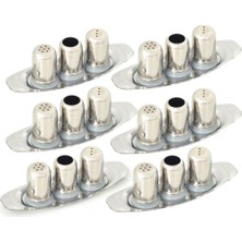 Feyza Design Paslanmaz Çelik Küçük Boy Gondol Tuzluk Takımı, 6 Adet, Şık ve Dayanıklı