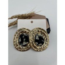 Cadde Dükkanı Büyük Yuvarlak Gold Renk Çelik Küpe