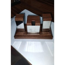 Feyza Design 3'lü Tuzluk Biberlik Seti Kare Tasarım, Modern ve Şık Mutfak Aksesuarı