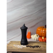 Feyza Design Büyük 14 cm Siyah Mat Baharat Öğütücü ve Tuzluk Karabiber Değirmeni