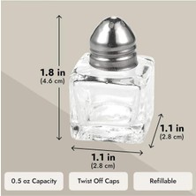 Feyza Design Mini Küp Tuzluk ve Karabiber Seti, 6'lı, Şık ve Pratik Kullanım