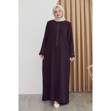 inStyle Papatya Taşlı Mor Ferace