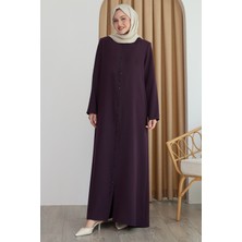 inStyle Sarmal Taş Desenli Mor Ferace