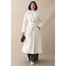 inStyle Astarlı Kaşe Kruvaze Krem Kaban